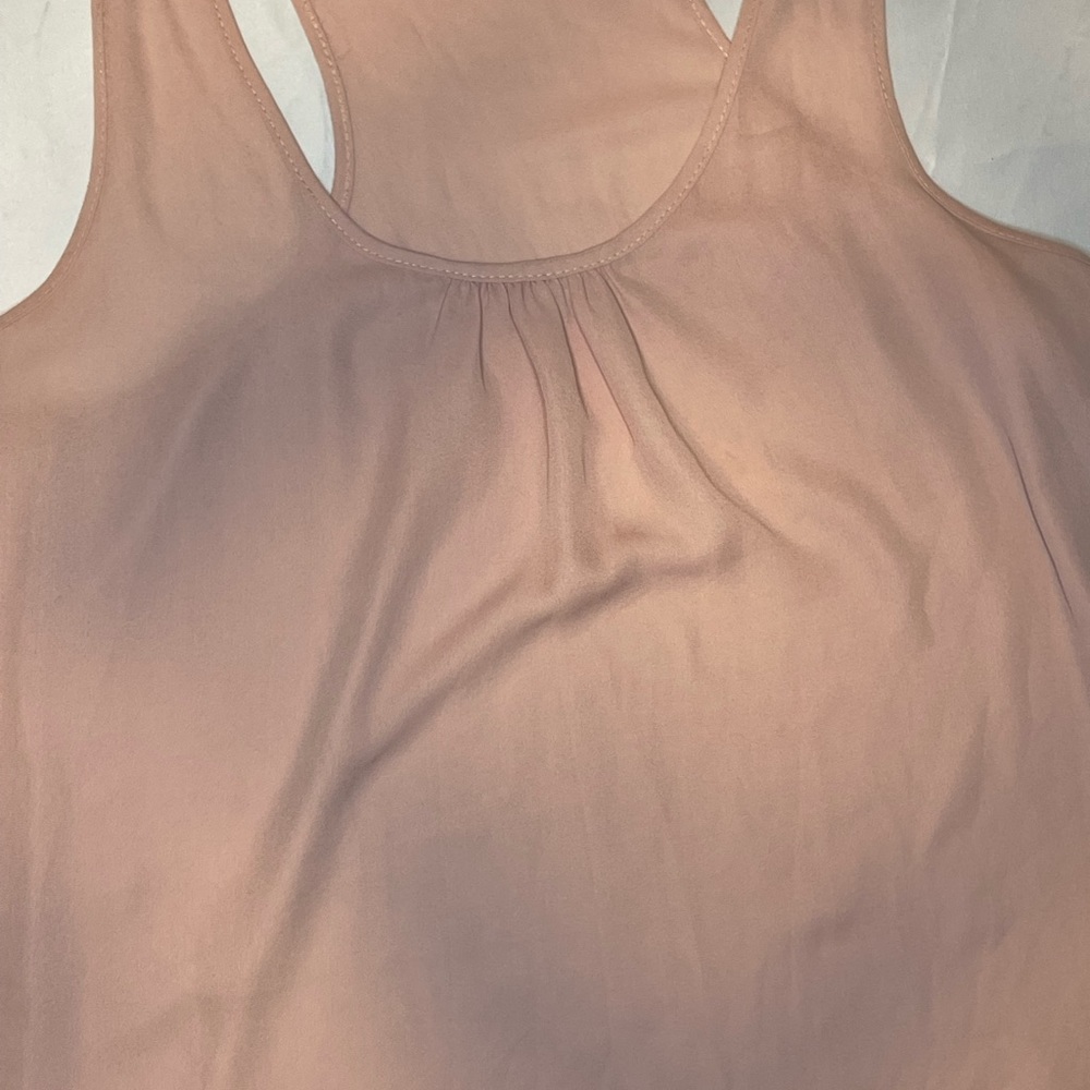 Salmon colored flowy blouse